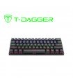 TECLADO GAMER T DAGGER ARENA RAINBOW ENGLISH BLACK BROWN SWITCH - T-TGK321-BR