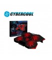 COOLER BASE NOTEBOOK CYBERCOOL GAMING HA-K3 ROJO (5 VENTILADORES)