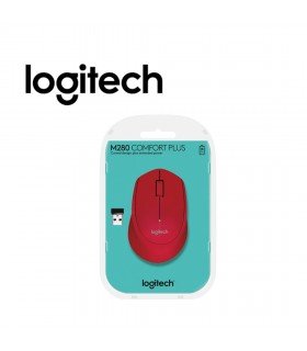 MOUSE INALÁMBRICO LOGITECH ERGONOMICO ROJO M280